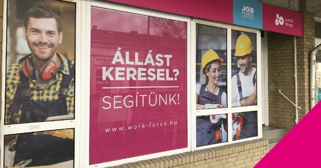 A Work Force Kft. Nyíregyházi irodájának bejárata.